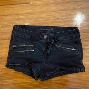 American Eagle black jean shorts